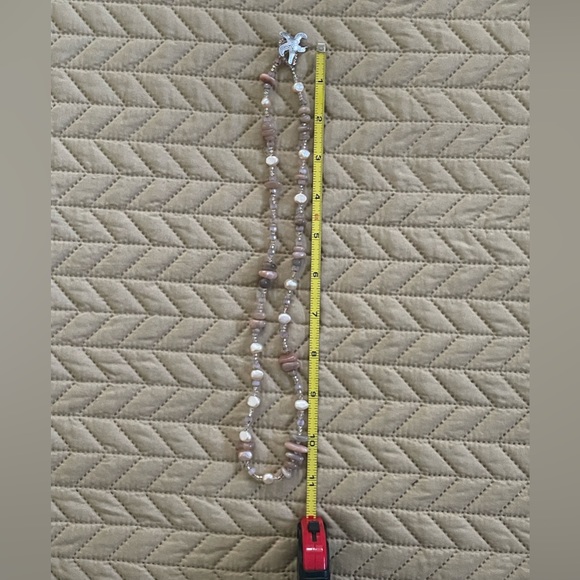 Pearl and crystal handmade necklace with starfish closure - one of a kind! - Picture 6 of 7